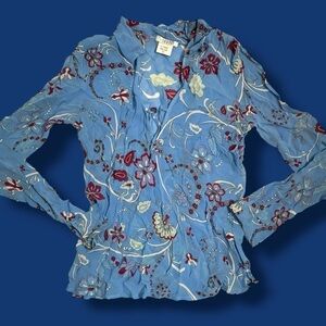 Claudie Pierlot Paris Floral Button Blouse Multicolor See Measurements For Size